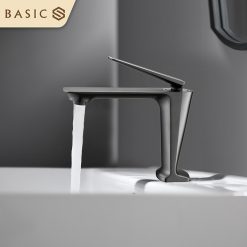 Vòi chậu lavabo nóng lạnh màu Titan Basic BW-47001GM