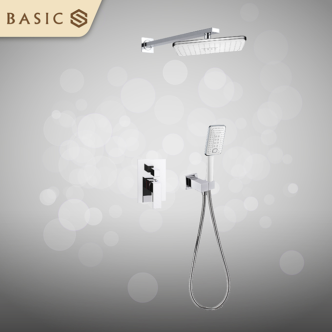 Sen tắm âm tường nóng lạnh Chrome Basic BW-85259
