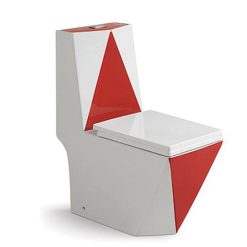 Bồn cầu két liền màu đỏ trắng MKB-2020RW