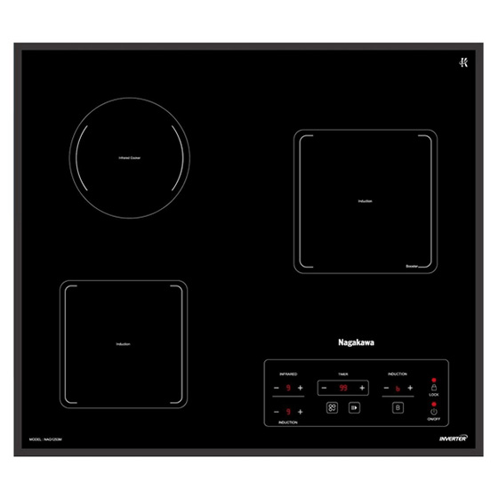 Bếp điện từ 3 lò nấu Nagakawa NAG1253M