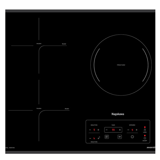 Bếp từ 3 lò nấu Nagakawa NK3F01M