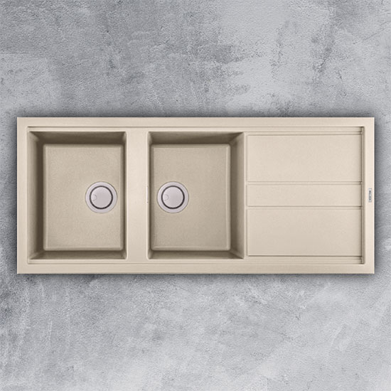 Chậu rửa bát đá Malloca BIANCO K-50062