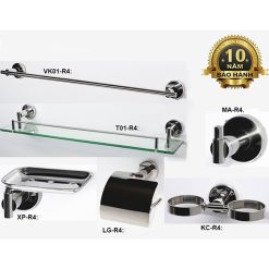 Bộ Phụ Kiện phòng tắm inox 304 6 món ARCHI R04