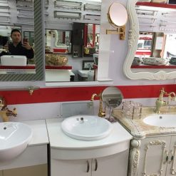 Bộ tủ chậu PVC may đo theo kích thước HM68