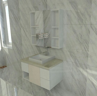 Bộ tủ chậu PVC may đo theo kích thước HM57