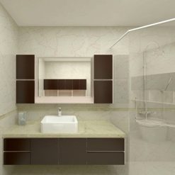 Bộ tủ chậu PVC may đo theo kích thước HM64