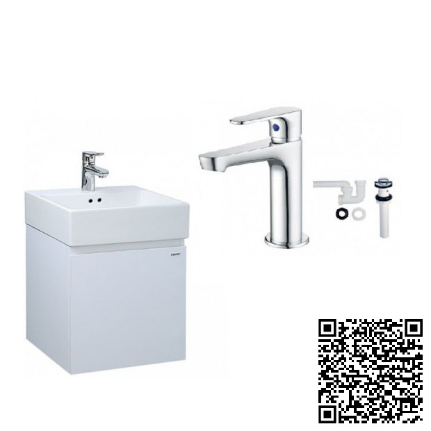 Combo Thiết bị vệ sinh Caesar Bộ Tủ Và Vòi Lạnh LF5261-EH05261AV-B060CU