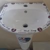 Chậu rửa lavabo Minh Long Vimisco chân dài C284