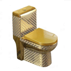 Bồn cầu nghệ thuật mạ vàng  6816E