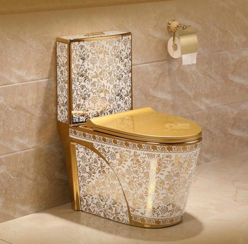 Bồn cầu mạ màu vàng Miken MKB-80001G-PVD