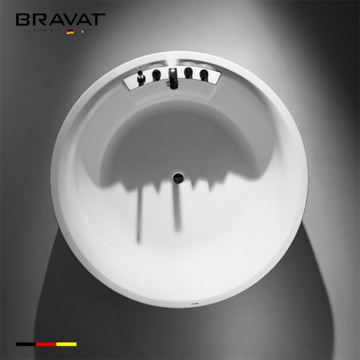 Bồn tắm tròn đặt sàn Bravat B25647TW-1W