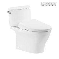 Bồn cầu 2 khối nắp rửa điện tử Washlet S7 Toto CS767CRW23