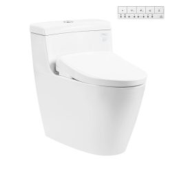 Bồn cầu 1 khối nắp rửa điện tử Washlet S7 Toto MS636CDRW23