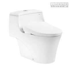 Bồn cầu 1 khối nắp rửa điện tử Washlet S7 Toto MS823CDRW23