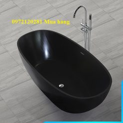 Bồn tắm nghệ thuật màu đen đá nhân tạo Miken MKB-1885