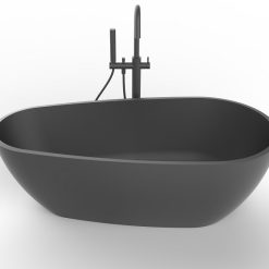 Bồn tắm nghệ thuật màu đen đá nhân tạo Miken MKB-1791