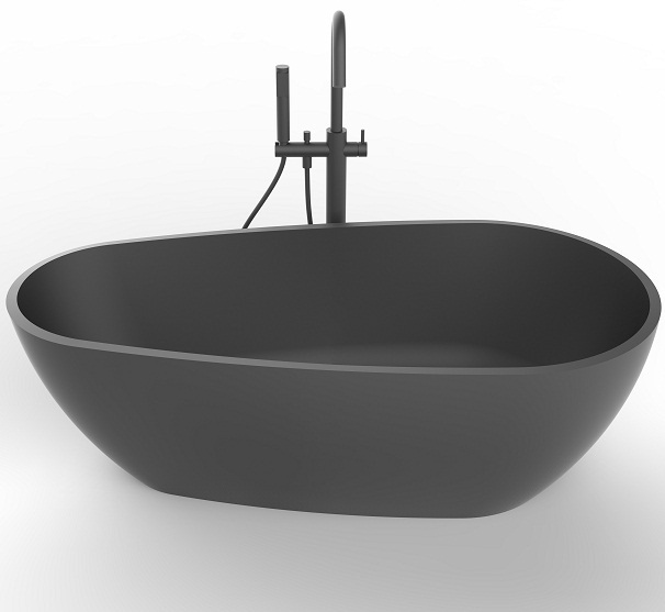 Bồn tắm nghệ thuật màu đen đá nhân tạo Miken MKB-1791