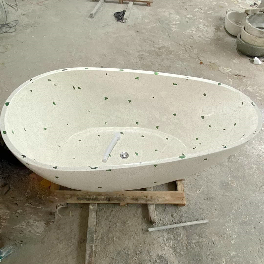 Bồn tắm bê tông xi măng nghệ thuật theo yêu cầu Miken MKB-1261BT