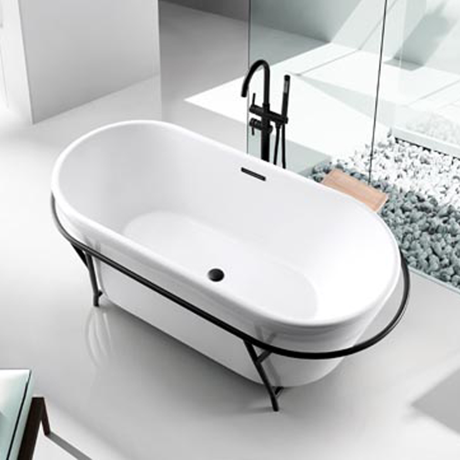 Bồn tắm nằm đặt sàn Nofer NG-1981 With Shelf