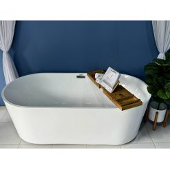 Bồn tắm ngâm đặt sàn Oval cạnh thẳng SAWO SW5717-CT