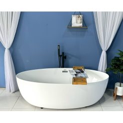 Bồn tắm ngâm đặt sàn Oval cạnh cong SAWO SW5717-CC