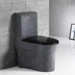 Bồn cầu men giả đá màu đen Miken MKB-2038