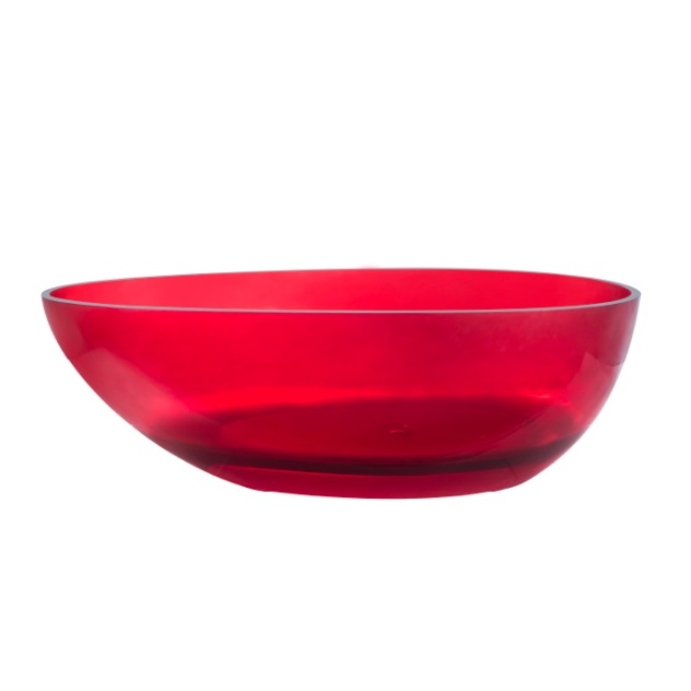 Bồn tắm đặt sàn màu đỏ đá cẩm thạch Bravat B20799R-1
