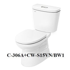 Bồn cầu 2 khối Inax C-306A+CW-S15VN/BW1