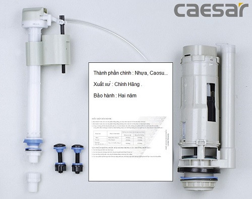 Bộ xả xi phông bồn cầu vệ sinh Caesar 1 nhấn