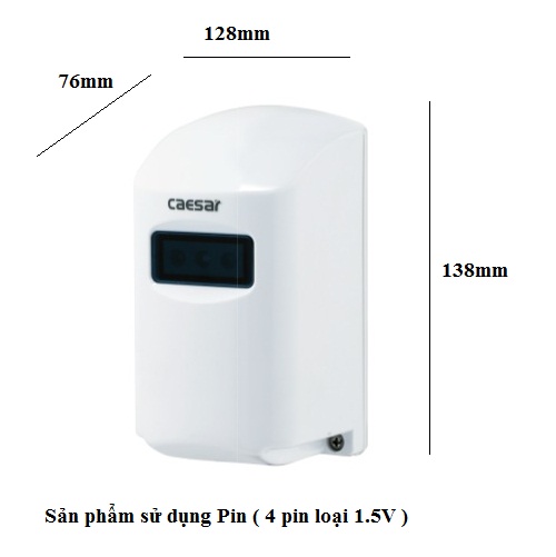 Van xả cảm ứng tiểu nam Caesar A657DC-PW