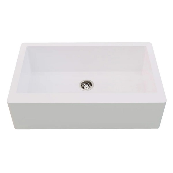 Chậu rửa bát đá nhân tạo Carysil REC1 màu trắng