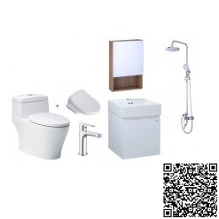 Combo Thiết bị vệ sinh Caesar CD1356-TAF400H-LF5261-EH05261AW-B060C-EM0145W-S578C