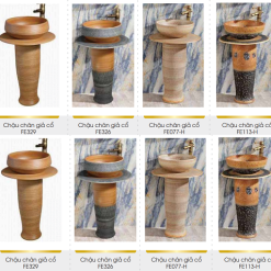 Chậu chân đứng nghệ thuật giả cổ HCG