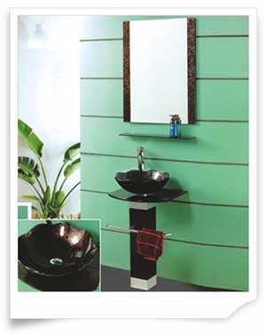 Bộ chậu kính HiHome 8077