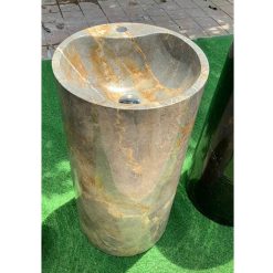 Chậu rửa lavabo đá tự nhiên nghệ thuật chân đứng Miken MKC-2877V