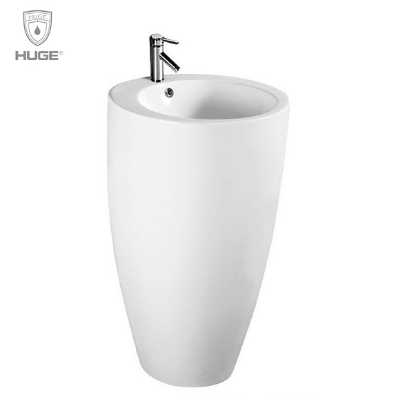 Chậu rửa lavabo nghệ thuật chân đứng Huge H-LS001