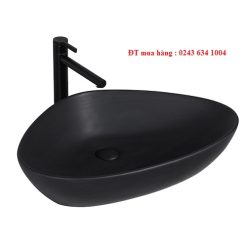 Chậu rửa mặt lavabo dương bàn màu đen Miken MKC-2203