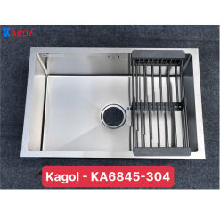 Chậu rửa bát 1 hố âm bàn Kagol KA6845