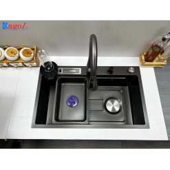 Chậu rửa bát 1 hố cài dao Kagol KND7545T-CD