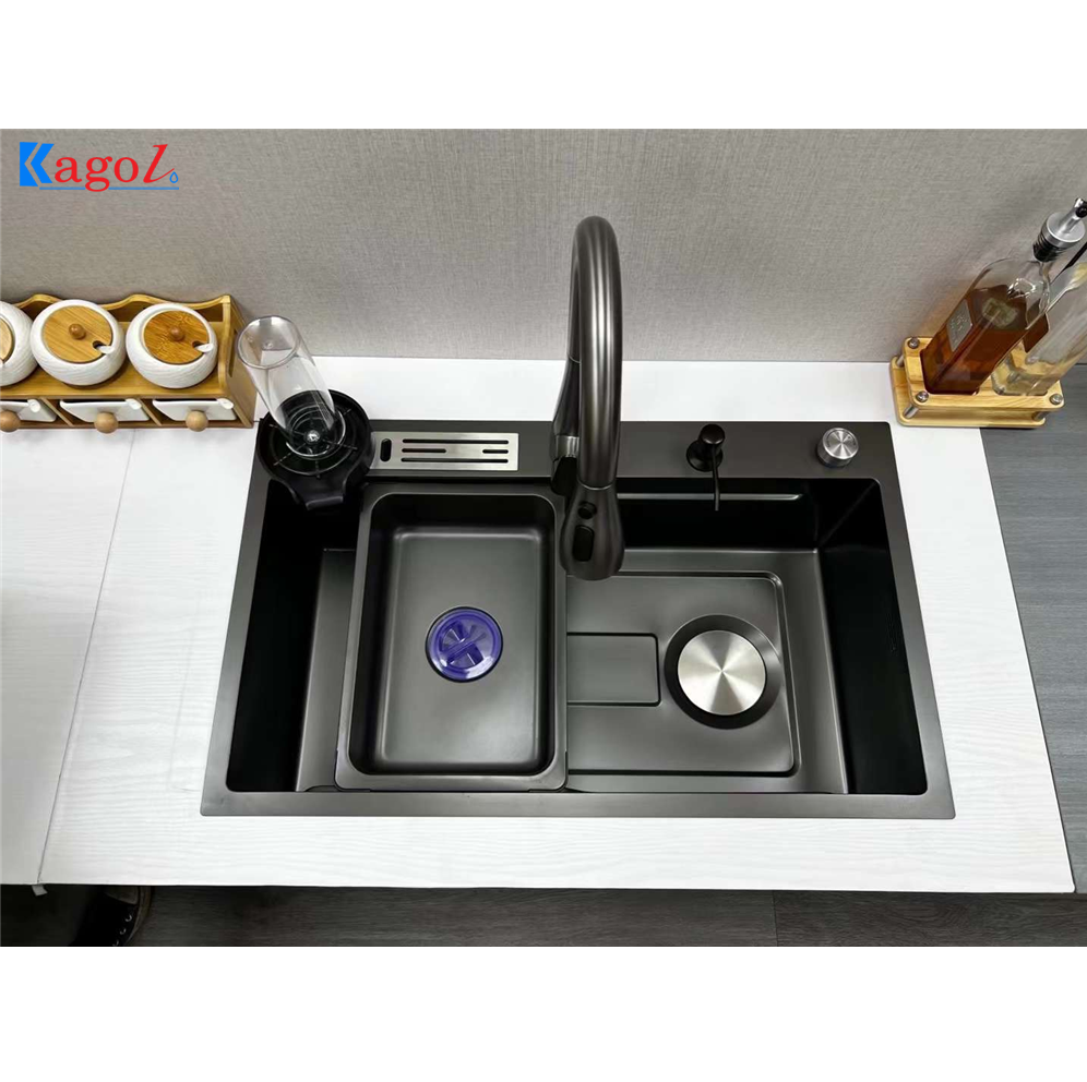 Chậu rửa bát 1 hố cài dao Kagol KND7545T-CD