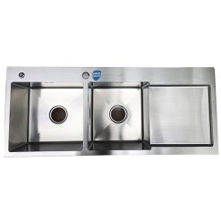 Chậu rửa bát Handmade 2 hố lệch Bauer BS 110S