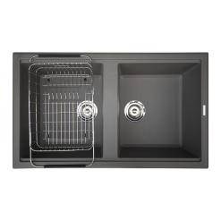 Chậu rửa bát đá Granite KONOX Phoenix 860 Black