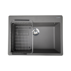 Chậu rửa bát đá Granite KONOX Ruvita 680 Grey