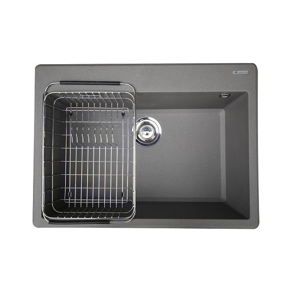 Chậu rửa bát đá Granite KONOX Ruvita 680 Grey