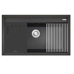 Chậu rửa bát đá Granite Sink Terra Konox 860S Black