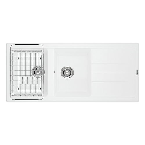 Chậu rửa bát Konox Granite Sink Phoenix 1160-White Silver