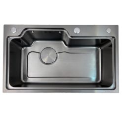 Chậu rửa bát 1 hố Nano màu đen GRUNDER GR-7545JD