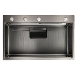 Chậu rửa bát 1 hố Nano màu đen GRUNDER GR-7546CTD