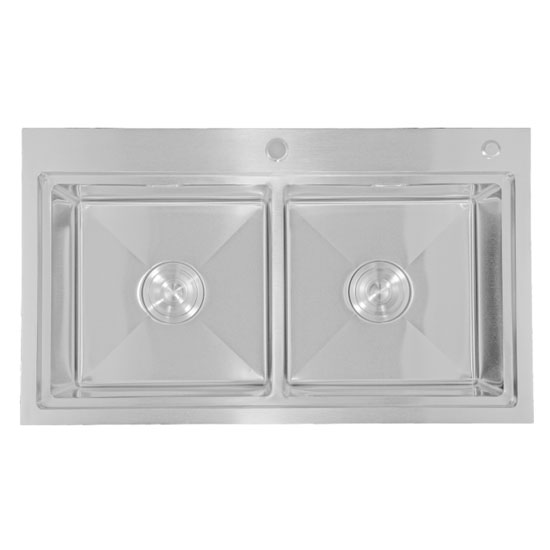 Chậu rửa bát 2 hố Nano GRUNDER GR-8147NB