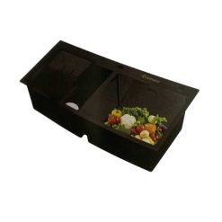 Chậu rửa bát 2 hố màu đen Rapido RS-8245-2EN